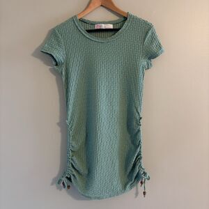 FREE PEOPLE Tate Mini Dress XS Textured Swim Cover Up Beach Wear Resort Boho